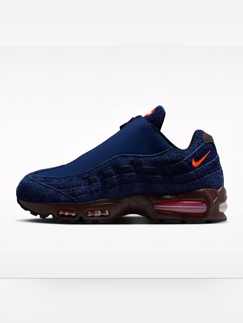Nike Mens 7.5 Air Max Bubble  Sneakers - Navy with Orange Accent (Womens size 9)